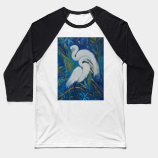 Graceful Egret Baseball T-Shirt